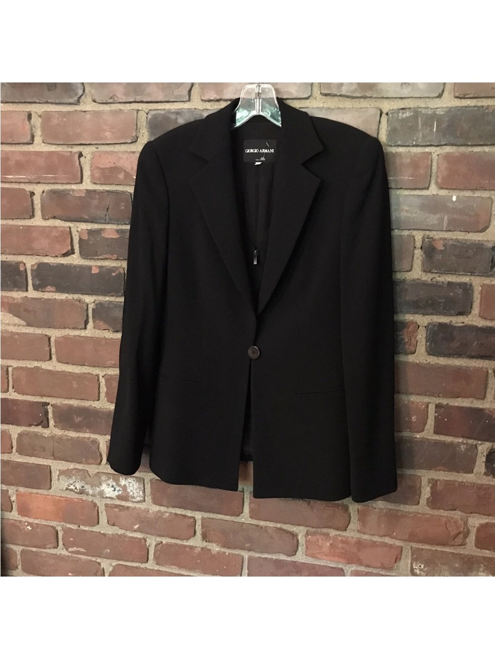 Giorgio Armani Wool One Button Blazer Jacket Sz 42 -36 Bust